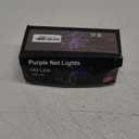 WATERGLIDE Outdoor Halloween Net Lights, 12FT x 5FT 360 LED Christmas Fairy Mesh Lights with 8 Lighting Modes, Connectable for Garden Xmas Tree, Bushes, Holiday Wedding Party Decorations, Purple