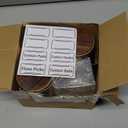 Tbestmax 4 Pack Qtip Holder Bathroom Container, 10/7oz Cotton Ball/Swabs Dispenser, Apothecary Jar with Bamboo Lids for Organizer and Storage (Brown)