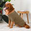 Dog Sweater Turtleneck Pullover Cable Knit for Boys Girls Large Dogs Bulldog Pitbull Labrador Doberman Winter Stretch Clothes Long Sleeves (XXL, Brown)