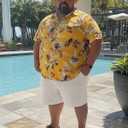 Neer 2 Pack Men's Linen Shorts Casual Lightweight Elastic Waist Summer Plus Size Vacation Beach Shorts with Pockets (X-Large, Black, Light Khaki)