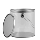 Maryland Clear Plastic Paint Can (48 oz.) 1 Pc. - Stylish & Durable Container, Perfect for Art, Crafts, DIY Projects, & Storage