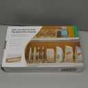 Mustorn 2 Pack Pots and Pans Organizer Under Cabinet, 22" Expandable Food Storage Container Lid Organizers with 9 Adjustable Dividers Pot and Pan Lid Holders Rack Inside Cabinet/Countertop(Gray)