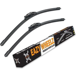 Windshield Wiper Blades (Pack of 2) | Premium OEM Quality All-Season Blades | Quiet, Stable Armor Frame Design | Universal Fit for Front & Rear Us (24'' + 19'' (pair for front windshield))