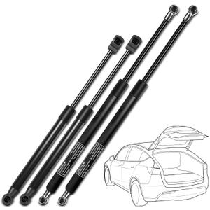 YHTAUTO Set of 4 Rear Window Glass and Tailgate Lift Support Compatible with 2010-2013 Toyota Highlander 2010-2013(Base, Limited, Hybrid Limited, SPOR, SE, Plus) with Power Liftgate Gas Spring Struts
