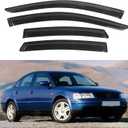 KPY Window Visor Compatible with Volkswagen (VW) Passat 1997-2005, Rain Guard Window Vent Deflectors Tape-On Style, 1997 1998 1999 2000 2001 2002 2003 2004 2005
