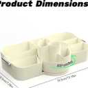 Rotating Makeup Organizer Cosmetic Display Case, Used for Vanity Makeup Brushes, Lipstick, Perfume and Various Skin Care Products - Spacious and Fashionable Storage Solution (Creamy White)