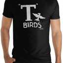 Grease T-Birds Crew Neck Short-Sleeve T-Shirt (X-Large, Black)