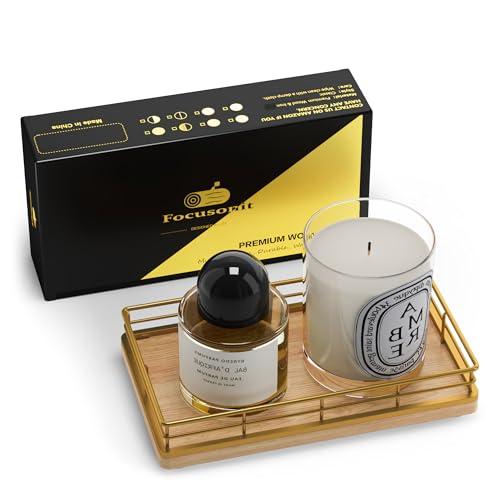 Wooden Decorative Tray, Oak 7.5" L Coffee Table Tray for Kitchen Countertop Soap Sponge Holder for Dresser Perfume Jewelry Candle Nightstand Table Centerpieces for Dining Room Decor Natural