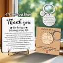 3 x Thank You Gifts for Coworkers, Teacher, Boss, Nurse, Employee, Pastor | Appreciation Gifts for Going Away, Retirement, Thanksgiving Desk Decor with Plaque, Pocket Hug, Keychain, Card FF751, 4.7"x4.7"