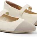Women's Pointed Toe Knit Mary Jane Ballet Flats for Office Casual Wear Stretchy Dressy Slip-On Shoes with Arch Support