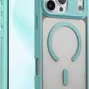 Magnetic for iPhone 17 Pro Max Case (Compatible with MagSafe)(Full Camera Protection)(Military Grade Drop Protection)(Anti-Scratch) Translucent Matte Shockproof Protective Cover, Blue