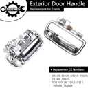 Exterior Door Handle, Compatible with 1995-2004 Toyota Tacoma, 2004-2012 Toyota Hilux, Chrome Front Outside Left Driver & Right Passenger w/ Key Hole | Replaces# 69220-35020, 69210-35020 Outer Handle
