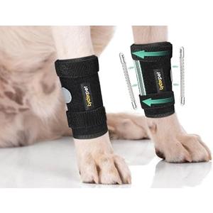 Lyderpet Dog Leg Brace Front Wrist or Carpal Support for Canine Dogs, Brace Compression Wraps with Metal Splints, Prevents Ankle Injuries&Sprains, Helps with Loss of Stability Caused by Arthritis S-M