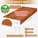 Hoolerry 5 Pcs 32 x 12 Inch Foamed PVC Wire Rack Covers for Removable Closet Decoration(Not Wood) Don't Bear Too Much Weight Pantry Shelves Covers for Bathroom Kitchen Shelving(Dark Wood Color)