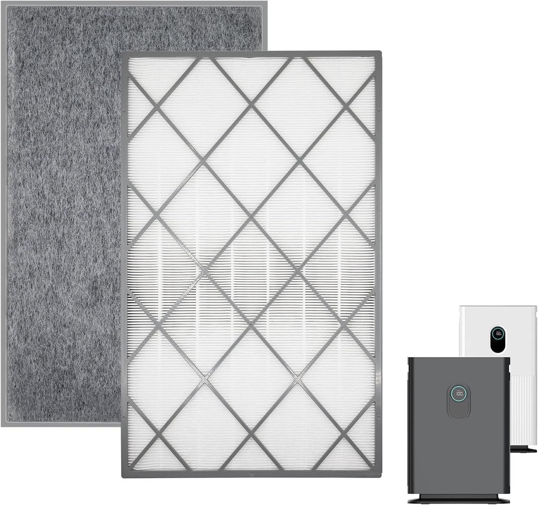 Shark HE601 H13 True HEPA Replacement Filter for Air Purifier - 3-in-1 HEPA Carbon Filter for HE601 & HE602 Fan Air Purifier, Part # HE6FKPET, 1 Pack