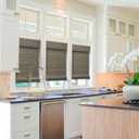Radiance Cordless Bamboo Roman Shades for Windows - Flatweave Bamboo Blinds for Reduce Bright Light - Easy to Lift & Fold Up Window Shades - Driftwood - 27 in. W x 48 in. L - (02208849E)
