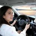 Car Steering Wheel Cover for Women Men, Non-Slip Breathable Steering Wheel, Wildflower Steering Wheel Protector, Car Accessories, Universal 14" 02/2-15" Fit Auto, Suvs