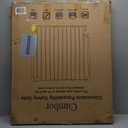 Cumbor 34" Extra Tall No Bottom Bar Baby Gate for Stairs, Wall Mounted Dog Gate Indoor for Larger Pets, Expandable 29.2-43" Safety Gate for Doorways, Wide Walk Thru Door for Easy Access (White)