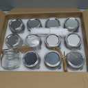 8 oz Mason Jars with Airtight Silver Lids - 12 Pack Small Glass Jars Set with Labels & Twine - Wide Mouth Canning Jars for Yogurt, Pantry Spice Organization, Homemade Jam & Honey