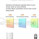 New Bee Bluetooth Earpiece V5.0 Wireless Handsfree Headset with Microphone 24 Hrs Driving Headset 60 Days Standby Time for iPhone Android Samsung Laptop Trucker Driver (White)