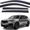 Lightronic Extra Durable Outside-Mount Low-Profile Auto Vent Window Visors, Fits 2022-2025 Acura MDX, UV Protection Rain Guards, Original Wind Deflectors, Smoke, 4-Pcs
