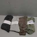 Yeblues 4 Pairs Merino Wool Socks Mens, Thick Warm Winter Socks, Hiking Socks Soft Casual Socks for Men (12-17, Multicolor)