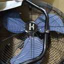 TEMPWARE 20 Inch High Velocity Industrial Floor Fan, 3-Speed Heavy Duty Metal Cradle Floor Fans with 360 Tilt for Warehouse, Workshop, Garage, Factory and Basement, Black & Blue