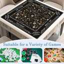 Vintage Black Wildflower Floral Mahjong Mat 31.5" x 31.5", Non-Slip Noise Reduction Mahjong Table Cover Accessories and Supplies for Dominoes Poker Card Board and Tile Games Gifts