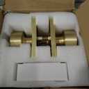 Gold Door Knobs Interior Privacy, Zinc-Alloy Interior Door Knobs, Heavy Duty Brushed Gold Door Knob for Bedroom, Bathroom, 2 Pack