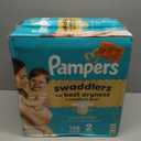 Pampers Swaddlers Diapers, Size 2 (10-22 lbs), 148 Count, Absorbent, Keeps Baby Dry and Comfortable, Skin Safe Disposable Baby Diaper