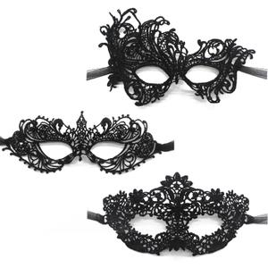 TFTSR Masquerade Masks for Women Couples,Men Mardi Gras Mask,Girls Black Gold Lace Costume,Adults Venetian Party Dress