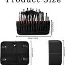 Makeup Brush Holder Waterproof Portable Makeup Brush Organizer Travel Case Stand Up Cosmetic Brush Storage Bag Handheld Makeup Bag for Travel (1 Pcs)