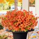 Yastouay Artificial Mums for Outdoors, UV Resistant Fake Mums Plastic Plants, No Fade Fall Flowers Artificial for Decoration, 14 Bundles Artificial Fall Flowers for Outdoors Porch Home Fall Decor (Mix Color)