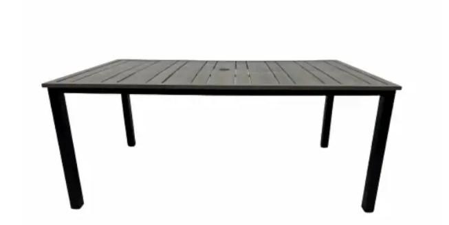 HD Designs Outdoors Reeve Rectangle Slat Table - 28.54H x 68W x 38D