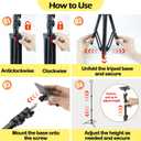 Tripod Stand for Nex Playground Console, Perfect for Nex Playground Game System for Kids & Families, Adjustable Height Stable Holder for Viedo Games in Indoor & Outdoor