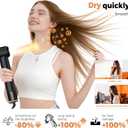 OKWRAP 5 in 1 Negative Ionic Hair Dryer Brush, Hot Air Styler with Auto Wrap Curler, Detachable Blow Dry Brush for Drying, Curling, Straightening & Smoothing