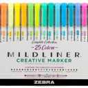 Zebra Pen Mildliner Double-Ended Highlighter Set, Broad and Fine Point Tips, Ideal for Bible Highlighting, No Bleed, Assorted Ink Colors, 25-Pack 