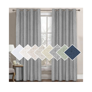 H.VERSAILTEX 100% Blackout Curtain for Bedroom 84 Inches Long Grommet Linen Face Full Light Blocking Curtain Drape for Living Room Thermal Insulated Linen Look Curtain 1 Panel, 52" W x 84" L, Dove