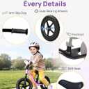 KRIDDO Toddler Balance Bike 2 Year Old, Age 24 Months to 5 Years Old, Early Learning Interactive Push Bicycle with Steady Balancing, Gift Bike for 2-5 Boys Girls, Purple