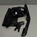 Greatever Dry Snorkel Set,Panoramic Wide View Anti-Fog Scuba Diving Mask,Professional Snorkeling Gear for Adults Kids (Large, Black)