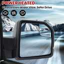 Right Passenger Side Door Mirror Assembly Compatible with Ford F150 2015 2016 2017 2018 2019 2020 with Turn Signal, Power Heated, Blind Spot Glass, Temperature Sensor Replace FL3Z17682CB (8 Pins)