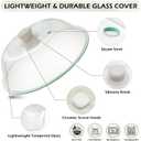 OEC Lighter Weight Tempered Glass Microwave Splatter Cover - 11.5 inch (Inner Diameter 10.6) - Heat-Resistant -Durable Glass Lid with Vent, Silicone Knob, Dishwasher Safe, 100% Food Grade - BPA Free