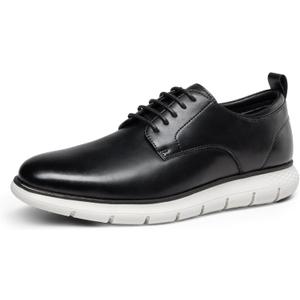 Bruno Marc Men's Casual Dress Sneakers Formal Business Shoes, All-Day Comfort Lightweight Cushioning Oxfords Crossflex CrestLite, 10.5, Black
