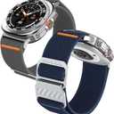 Sport Band Compatible with Samsung Galaxy Watch Ultra Bands 47mm (2024), Stretchy Nylon Loop Strap with No Gap Connectors for Samsung Galaxy Watch Ultra