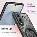 SEXYMOM Magnetic for Samsung Galaxy S25 Edge Case - Wireless Charging Compatible,Cute Floral Design for Women and Girls,Slim Fit Translucent Matte Phone Case - Blooming Flower