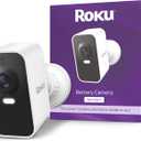 Roku Battery Camera for Home Security - New 2025 Weather-Resistant Indoor & Outdoor Wireless Camera & Pet Monitor with 1080p HD & Two-Way Audio - Rechargeable, Motion Detection & Wi-Fi