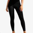 Bluemaple High Waisted Leggings for Women - Tummy Control Pants Non See Through Workout Soft Yoga Pants for Running Plus Size (Black)