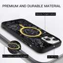 AIGOMARA Magnetic for iPhone 13 Pro Case, Compatible with Magsafe, Glossy Slim Hard PC Back Soft TPU Bumper Protective Shockproof Phone Case, Black