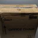 TRALT Ergonomic Office Chair - Desk Chair with Adjustable Lumbar Support Computer Chair - Mesh Comfy Chair with Flip-up Armrests - Gaming Chairs for Adults Home Office (Leather, White)