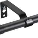YeYeBest Curtain Rod - 48" to 84" for Windows Long Curtain Rod Set - Modern Simplicity Dcor Style 5/8 Inch Metal Pole - Heavy Duty Drapery Rods with Brackets - Black (28-93'')